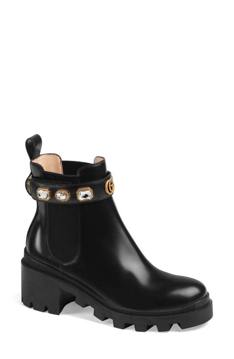 gucci jewel boot|Gucci heeled ankle boots.